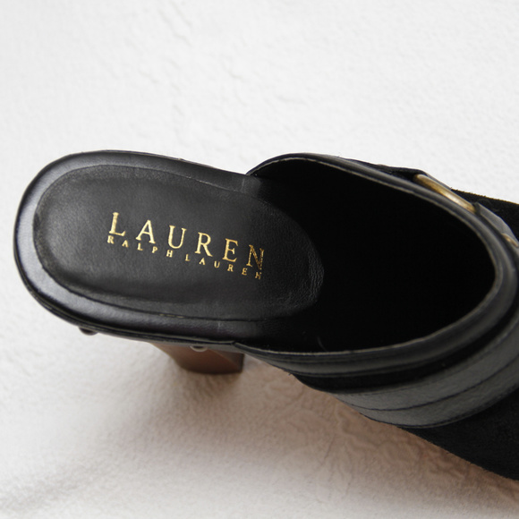 Ralph Lauren black suede shoes size M - Picture 4 of 7